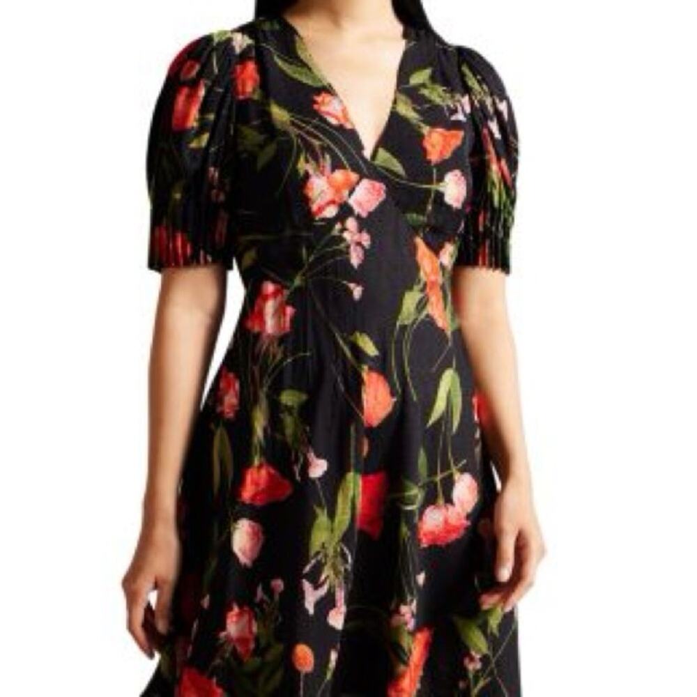 Ted Baker Sienno Mini Puff Sleeve Dress - Picture 6 of 9